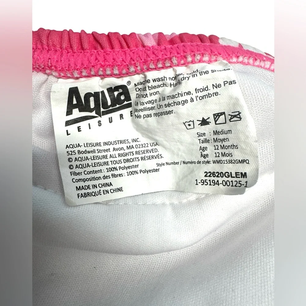Aqua Leisure Colorful Kids Ruffled Swim Diaper 12months